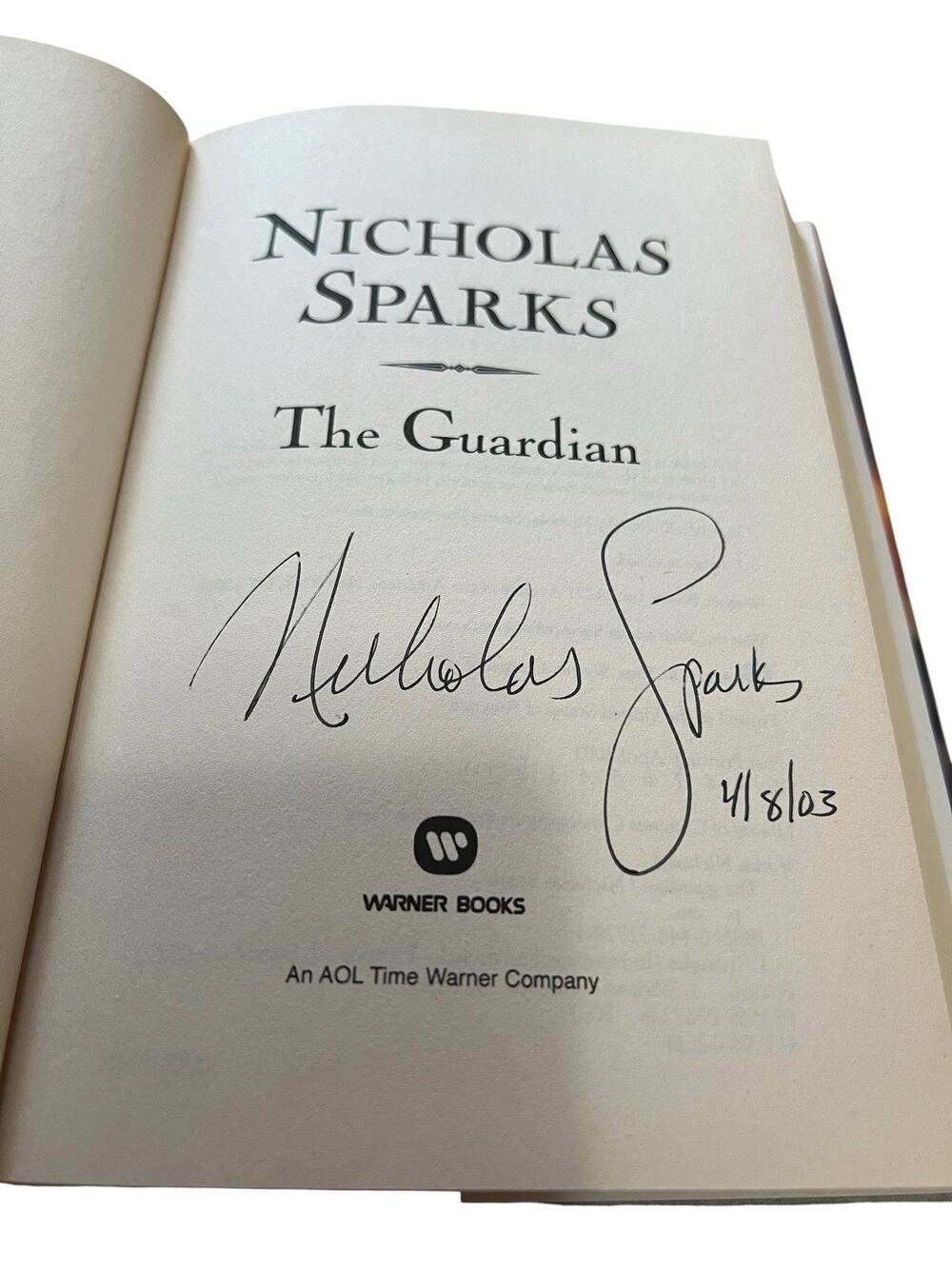 The Guardian (Sparks, Nicholas) - Hardcover By Sparks, Nicholas - SIGNED!!